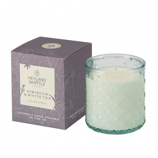 Eco Candle in a Glass 280g, Hibiscus & White Tea - Heyland & Whittle