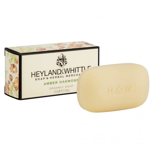Amber Oakmoss Organic Soap Bar 150g - Heyland & Whittle