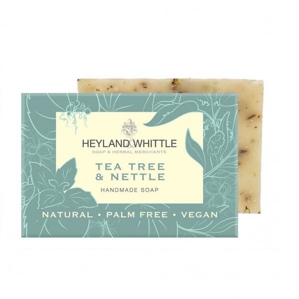 Tea Tree & Nettle Palm Free Soap Bar 120g - Heyland & Whittle