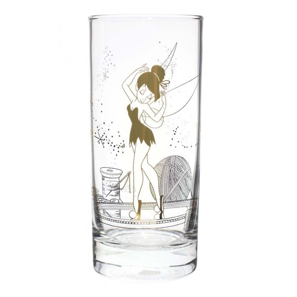 Disneyland Paris Tinker Bell in gold tall glass, by Arribas