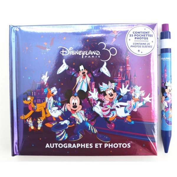 Disneyland Paris 30th Anniversary Mickey and Friends Autograph Book and Pen