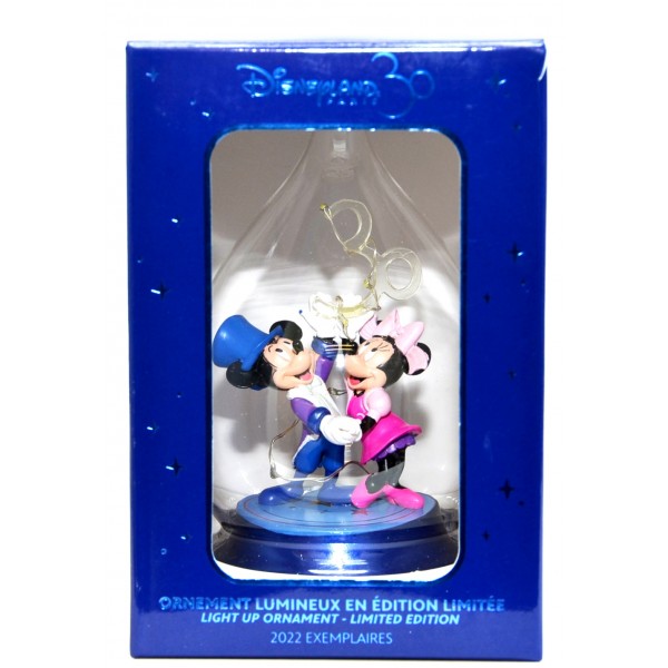 Disneyland Paris Mickey and Minnie Limited Edition 30th Anniversary light-up Christmas Bauble