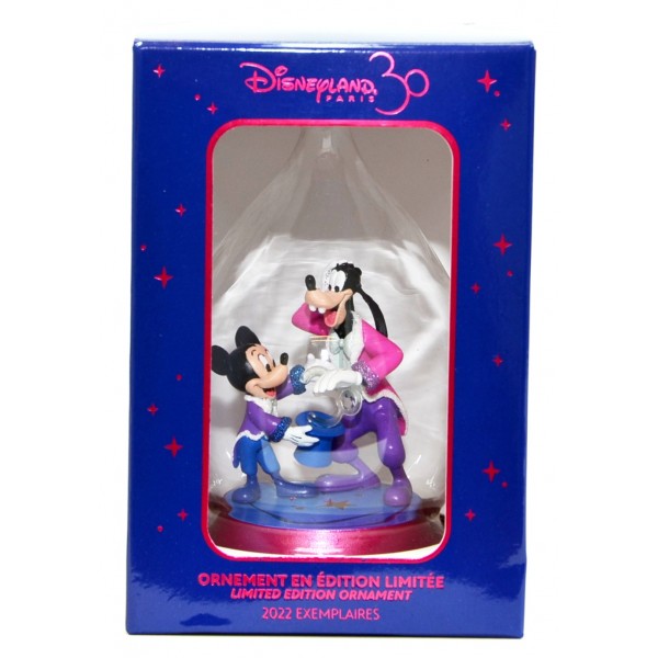Disneyland Paris Mickey and Goofy Limited Edition 30th Anniversary Christmas Bauble