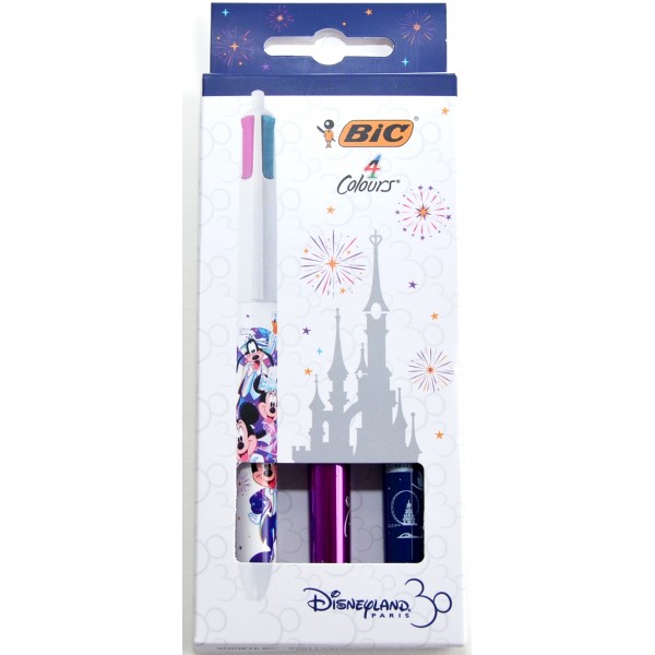 Disneyland Paris 30th Anniversary Mickey and friends 4 colours 3 Ball pens 