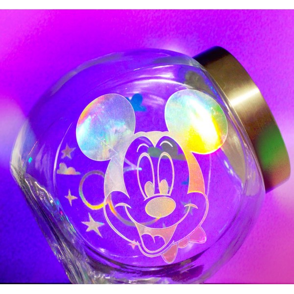 Disneyland Paris 30th Anniversary Mickey Stickers iridescent Candy Jar, Arribas  