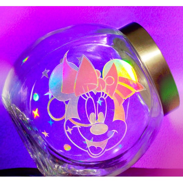 Disneyland Paris 30th Anniversary Minnie Stickers iridescent Candy Jar, Arribas  