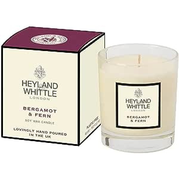 Classic Bergamot & Fern Candle in a Glass 230g - Heyland & Whittle