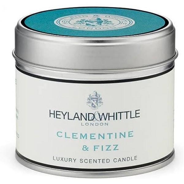 Classic Clementine & Fizz Candle in a Tin 180g - Heyland & Whittle