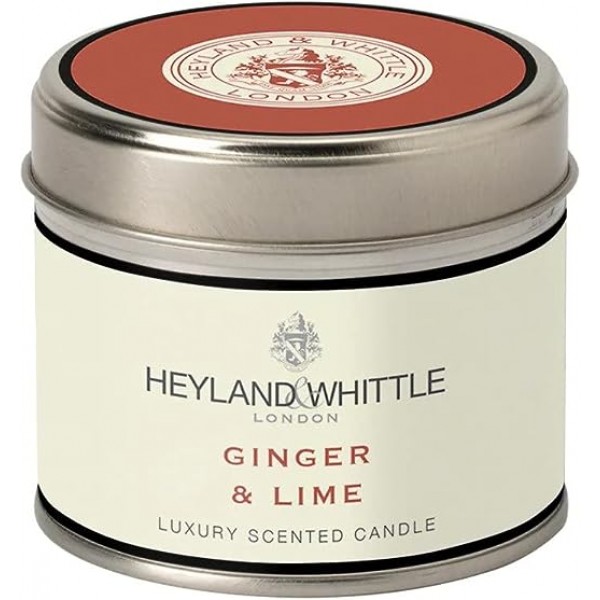 Classic Ginger & Lime Candle in a Tin 180g - Heyland & Whittle