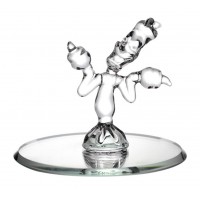 Lumiere glass figurine on mirror, Arribas Glass Collection