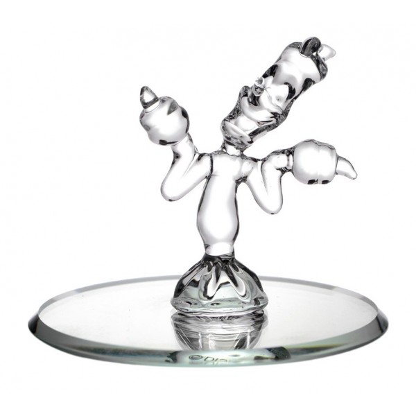 Lumiere glass figurine on mirror, Arribas Glass Collection