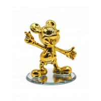 Mickey in Gold glass figurine, Arribas Glass Collection