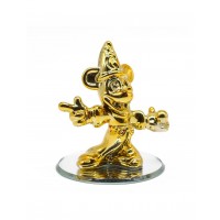 Gold Mickey Fantasia on Mirror glass figurine, Arribas Glass Collection