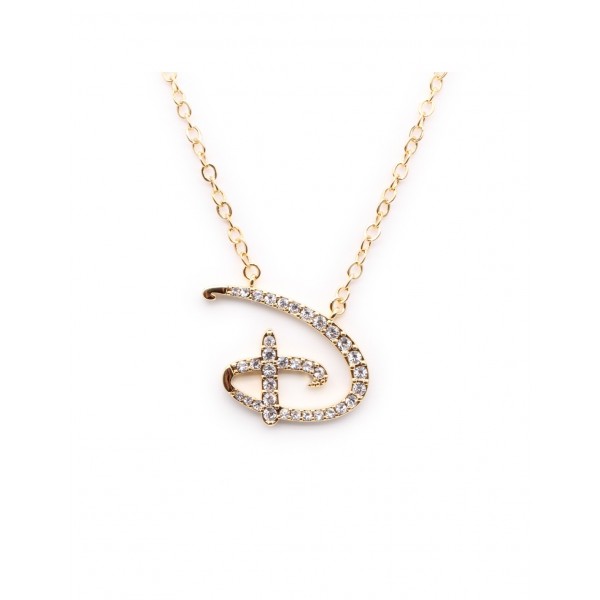 Disneyland Paris Necklace "D" Disney Gold, by Arribas 