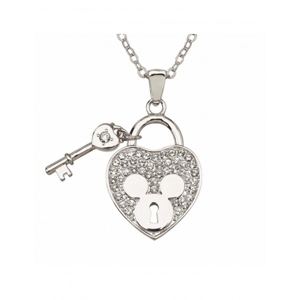 Mickey heart necklace with key, by Arribas and Disneyland Paris