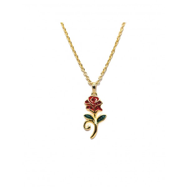Beauty and the Beast Rose Necklace, by Arribas