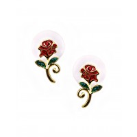 Beauty and the Beast Rose Earrings, by Arribas
