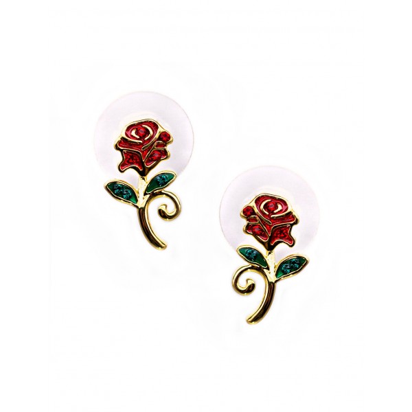 Beauty and the Beast Rose Earrings, by Arribas