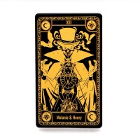 Disney Henry & Melanie Ravensw glass Tarot Card, by Arribas and Disneyland Paris