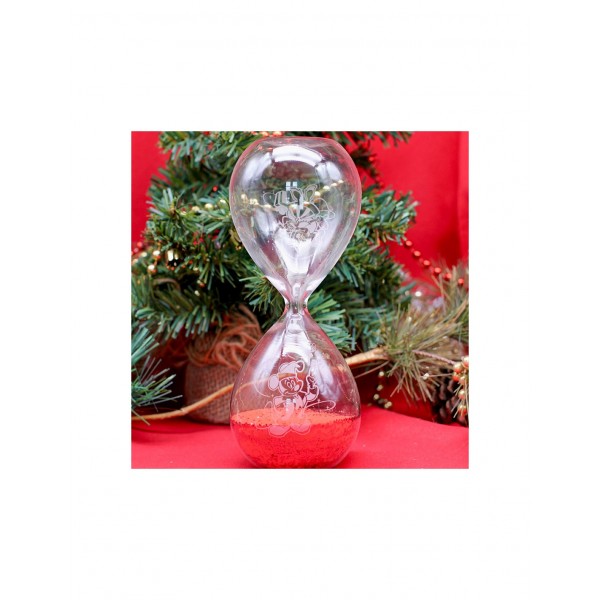 Mickey & Minnie Christmas Hourglass, Arribas Glass Collection