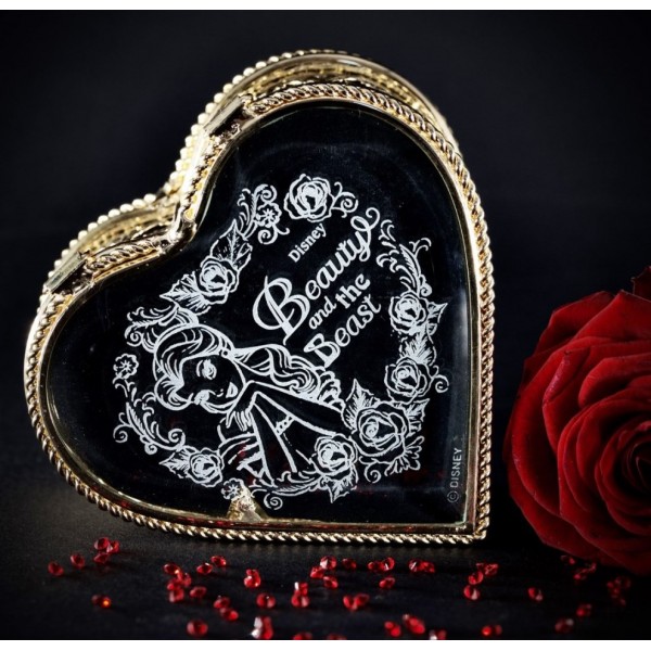 Belle Beauty and the Beast heart-shaped jewellery box, by Arribas and Disneyland Paris