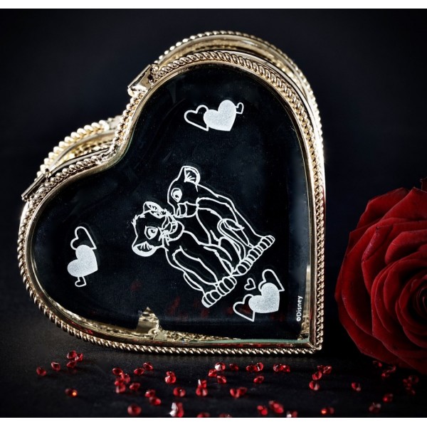 Simba and Nala heart-shaped jewellery box, by Arribas and Disneyland Paris
