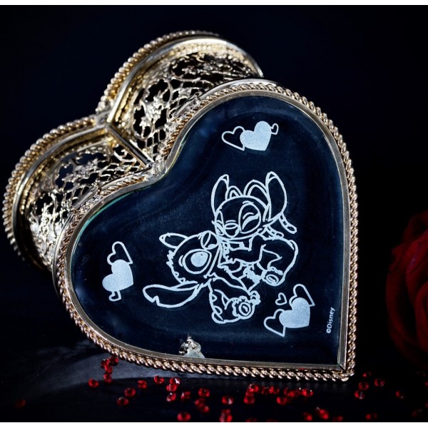 Stitch and Angel heart-shaped jewellery box, by Arribas and Disneyland Paris
