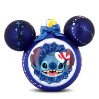 Stitch Christmas Dangler Ornament, by Arribas Disneyland Paris Glass Collection