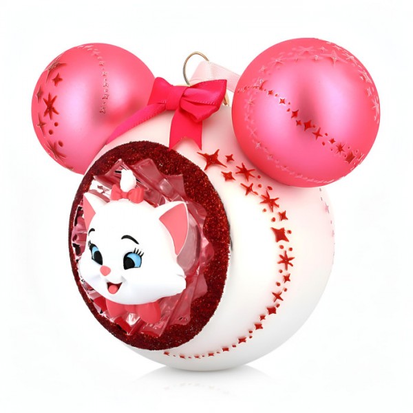 Marie Christmas Glass Dangler Ornament, by Arribas Disneyland Paris Collection Marie Christmas Glass Dangler Ornament, by Arribas Disneyland Paris Collection