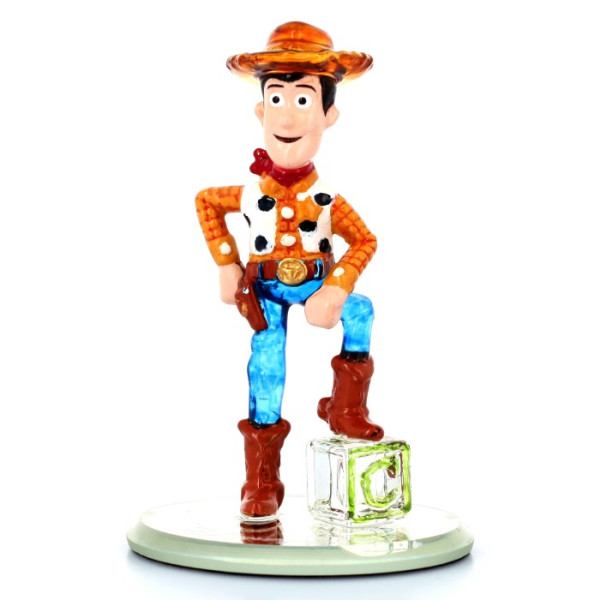 Woody colour glass figure on mirror, by Arribas Disneyland Paris Woody colour glass figure on mirror, by Arribas Disneyland Paris