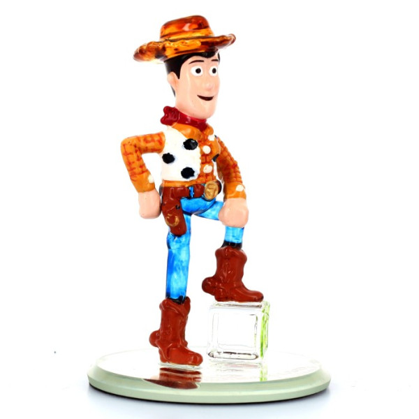 Woody colour glass figure on mirror, by Arribas Disneyland Paris Woody colour glass figure on mirror, by Arribas Disneyland Paris