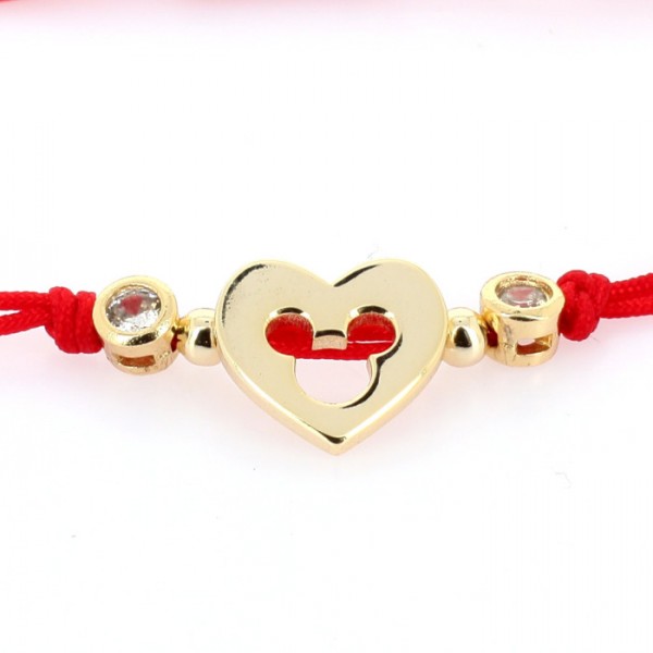 Red Mickey Heart Bracelet, by Arribas and Disneyland Paris Red Mickey Heart Bracelet, by Arribas and Disneyland Paris