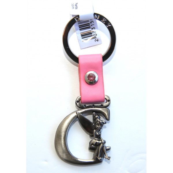 Portachiavi Disney Trilli In Peltro Con Cinturino In Pelle – Lettera L – Regalo Ufficiale Per Fan