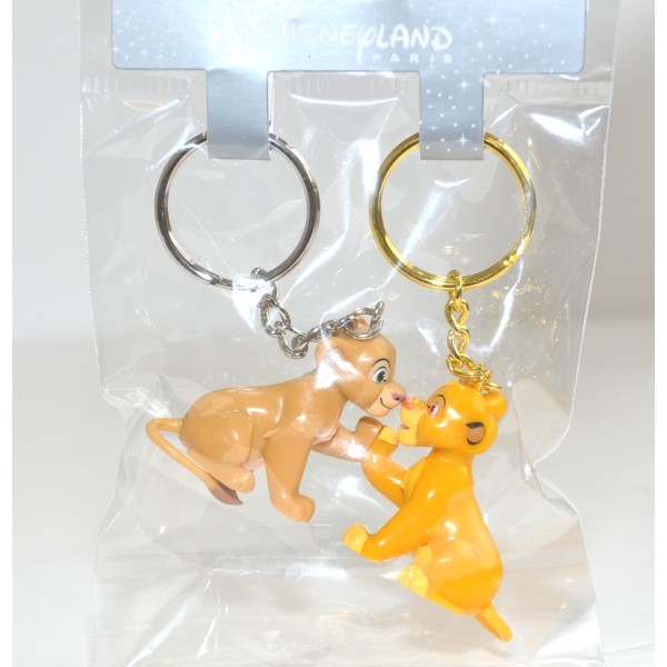 Disneyland Paris Simba and Nala  Connecting Keychains Keyring set