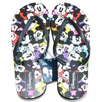 Mickey Mouse multi faces Flip flops size L 6/7 -39/40, Disneyland Paris