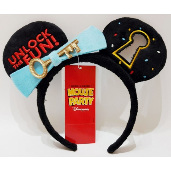 Disneyland Paris Mouse Party Key Unlock Fun Headband ears