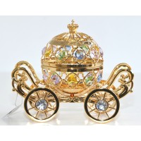 Cinderella Carriage Swarovski 24k Gold Plated, by Arribas and Disneyland Paris 