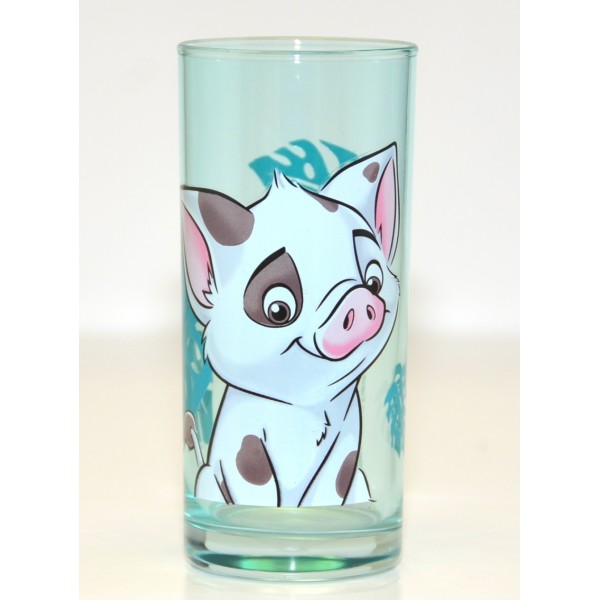 Pua from Moana Character Portrait Drinking Glass, Disneyland Paris 