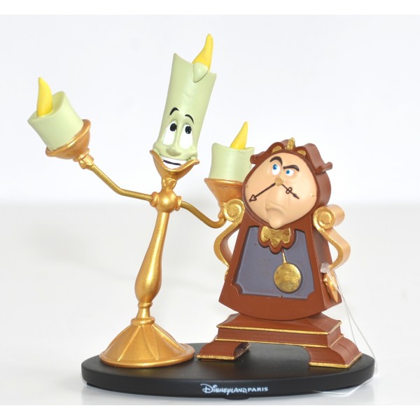 Lumière and Cogsworth from Beauty and the Beast figure, Disneyland Paris 