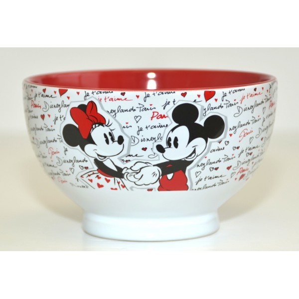 Disney Mickey and Minnie Amour Disneyland Paris bowl