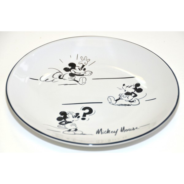 Disneyland Paris Mickey Mouse Comic Black and White side plate