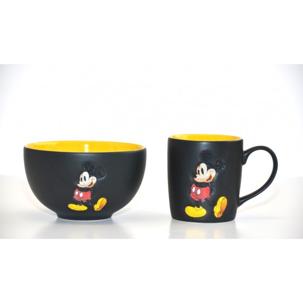 Disney Mickey Mouse Glitter Mug and Bowl Set
