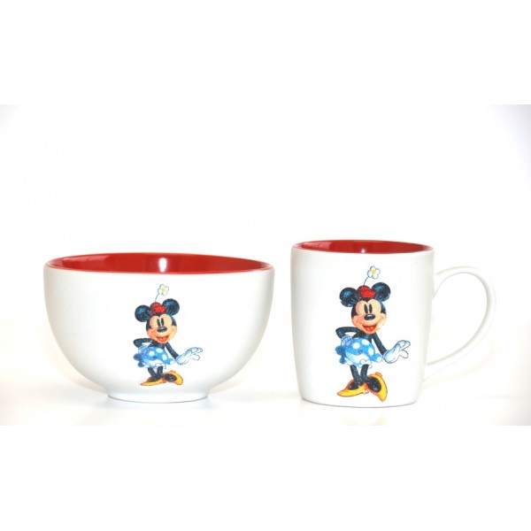Disney Minnie Mouse Glitter Mug and Bowl Set