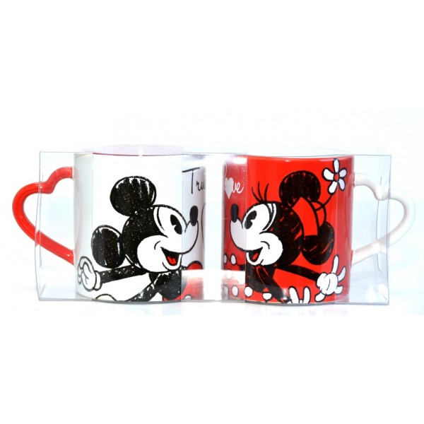 Mickey and Minnie True Love mug set, Disneyland Paris