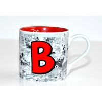 Mickey Mouse Comic-Style Print Mug with Letter B