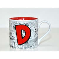 Mickey Mouse Comic-Style Print Mug with Letter D