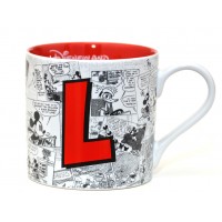 Mickey Mouse Comic-Style Print Mug with Letter L