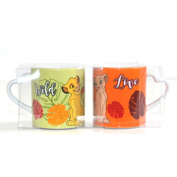 Disney Simba and Nala Couple Mug Set, Disneyland Paris