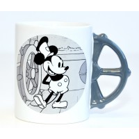 Disneyland Paris Mickey Mouse Steamboat Willie handle Mug