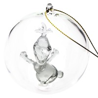 Disney Olaf Christmas bauble, Arribas Glass Collection